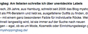 myshoppingbag unter den Top 20 Modeblogs