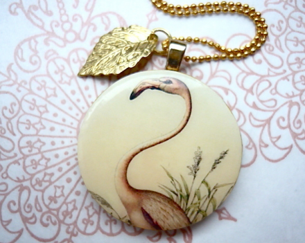 Flamingo Kette im Vintage Look