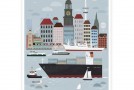 Hamburg zum Aufhängen