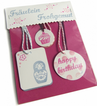 Originelle handgemachte Geschenkanhänger