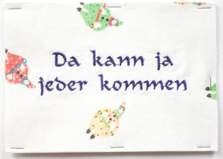 Geschenkidee handbestickte Postkarte von felicitas333 auf DaWanda
