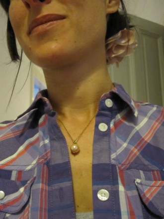 Mittellange Kette mit rosa Perle von Pilgrim