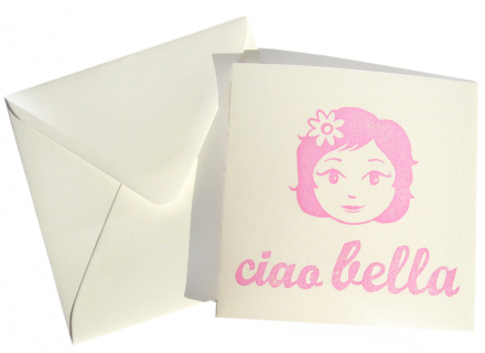 Originelle handgemachte Postkarte