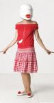 Kleid rot weiß